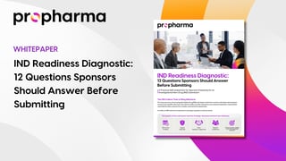 IND Readiness Checklist: Assess Your FDA Submission Risk 
