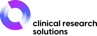 Clinical research solutions floating navigation logo