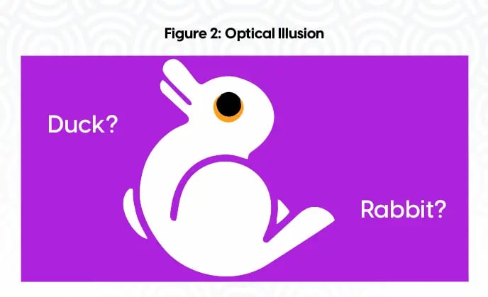 Optical illusion of a duck or rabbit