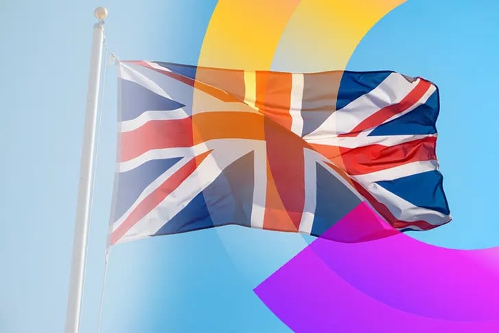 UK flag flying on pole