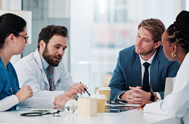 Braining storming at a business meeting
