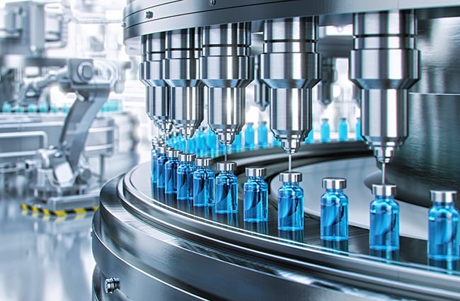 Conveyor manufacturing medical ampoules