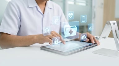 medical-professional-working-on-secure-ipad-cybersecurity