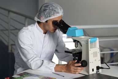 Man in a lab