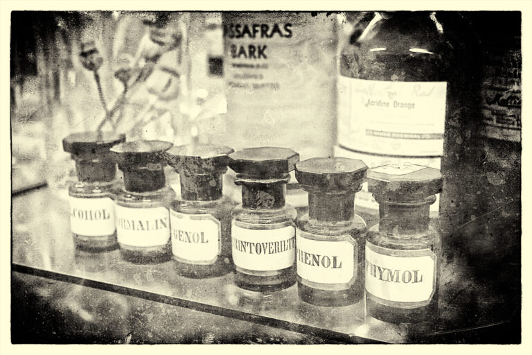 Old photography medicine bottles.