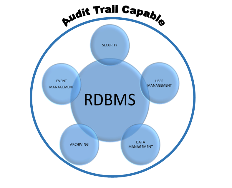 Illustration of how a Relational Database Management System is Audit Trail Capable