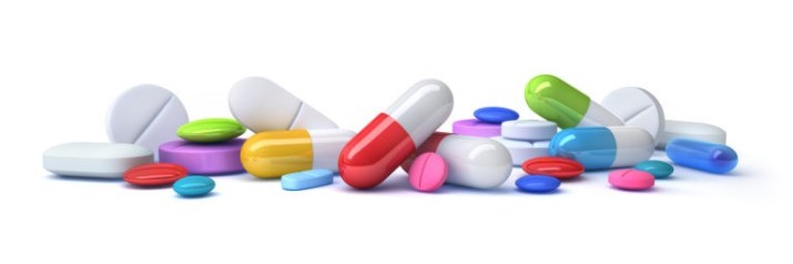Small array of different types of pills and tablets