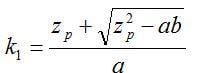 Calculation of an approximate k factor for a one-sided tolerance interval comes from a formula