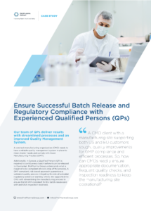 Ensure Successful Batch Release, Regulatory Compliance with Experienced Qualified Persons