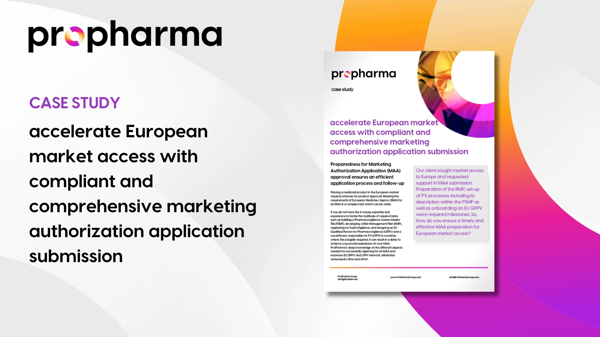 Accelerate European Market Access with Compliant and Comprehensive MAA Submission - ProPharma