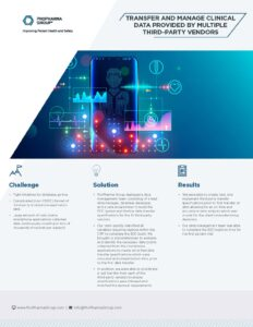 Transfer and Manage Clinical Data Provided by Multiple Third-Party Vendors - ProPharma