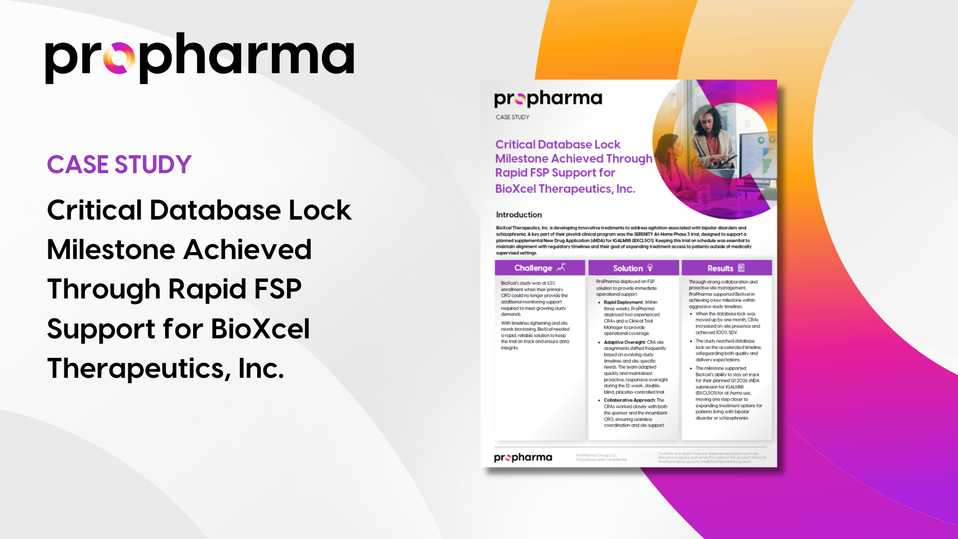 Critical Database Lock Milestone Achieved Through Rapid FSP Support for BioXcel Therapeutics, Inc. Image