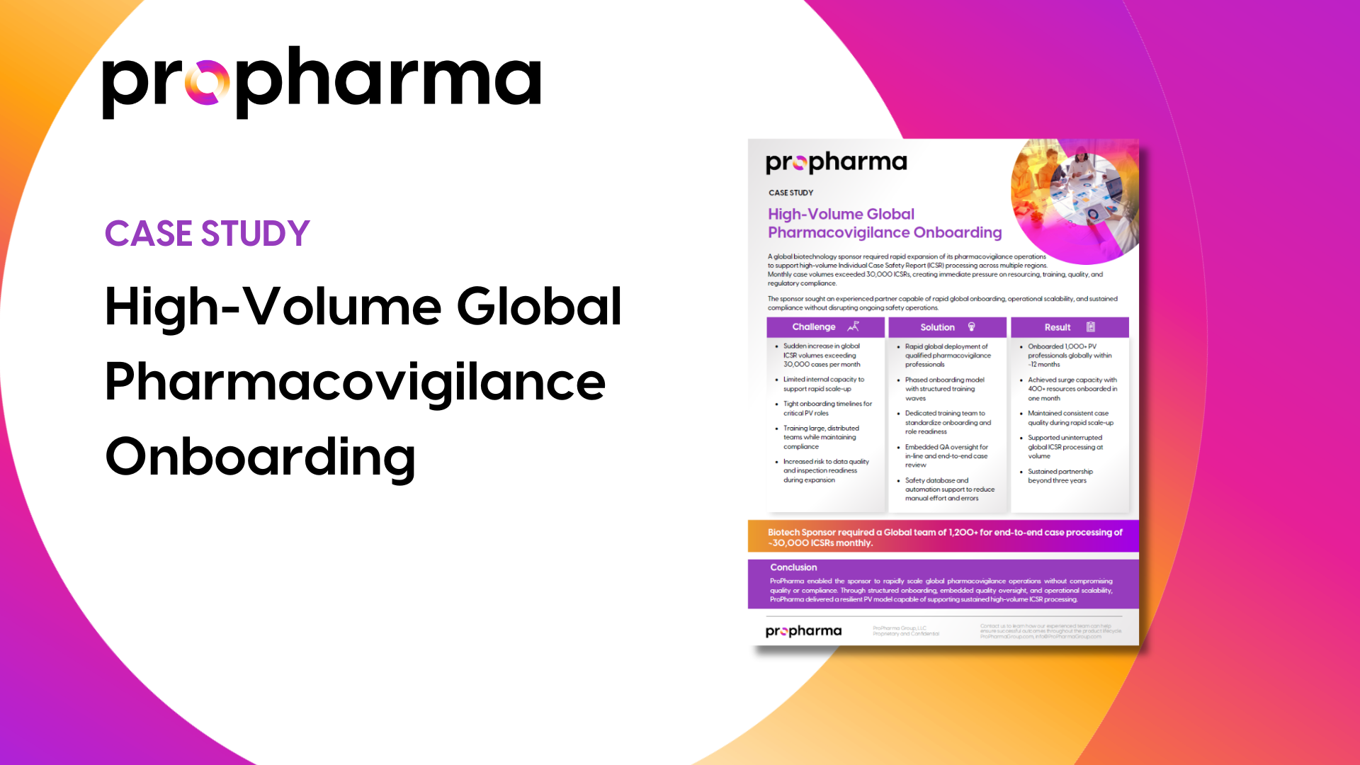 High-Volume Global Pharmacovigilance Onboarding Image