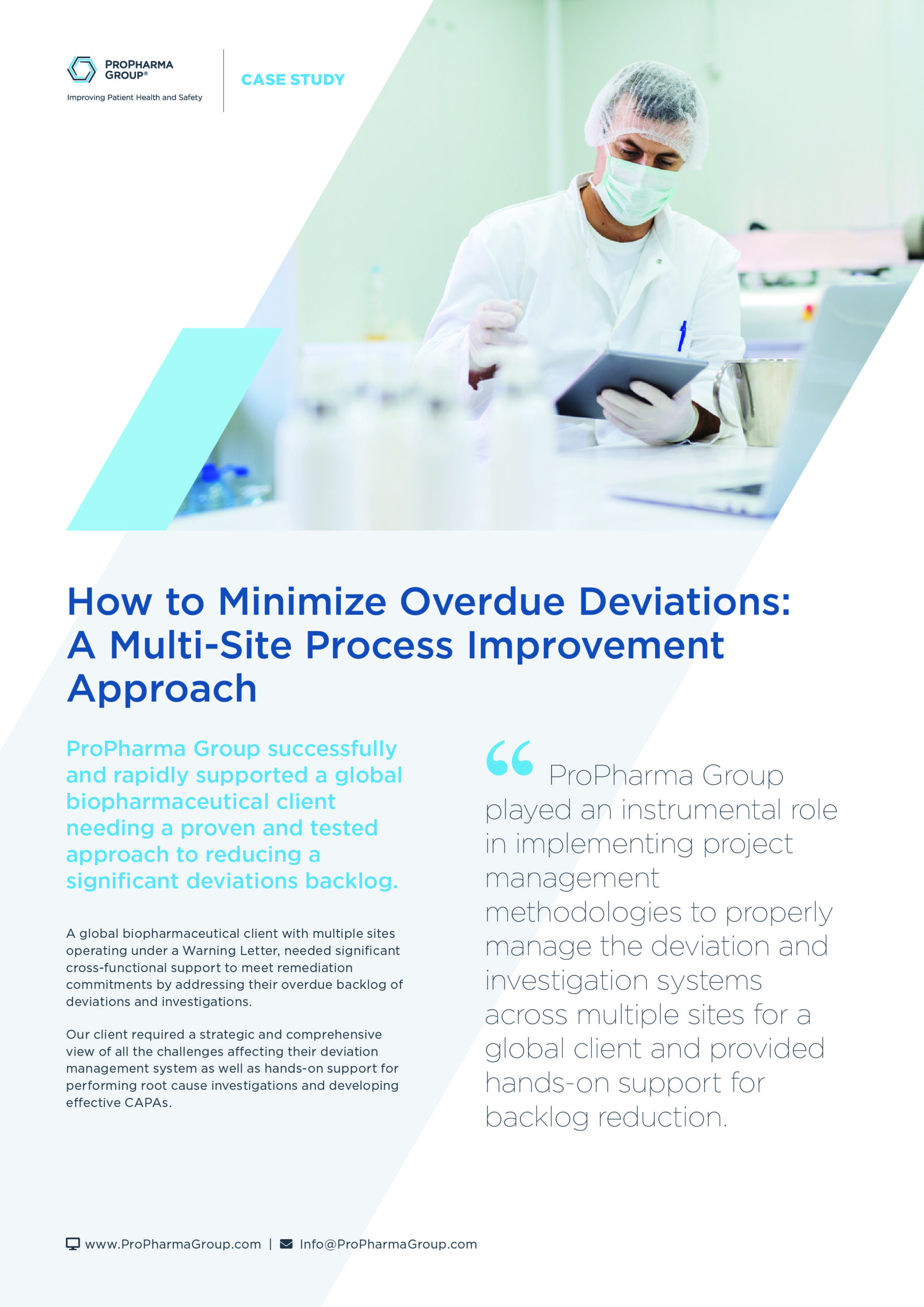 How to Minimize Overdue Deviations: A Multi-Site Process Improvement Approach