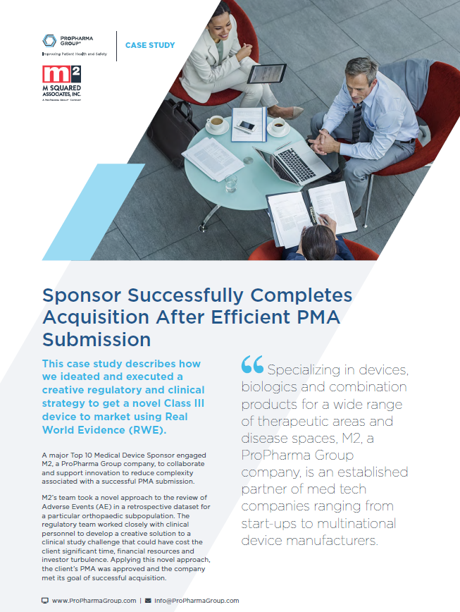Sponsor Successfully Completes Acquisition After Efficient PMA Submission Image