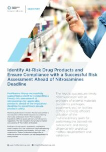 Identify At-Risk Drug Products and Ensure Compliance Before Nitrosamines Deadline - ProPharma