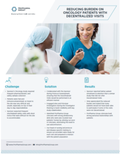 Reduced Burden for Oncology Patients With Decentralized Visits Image
