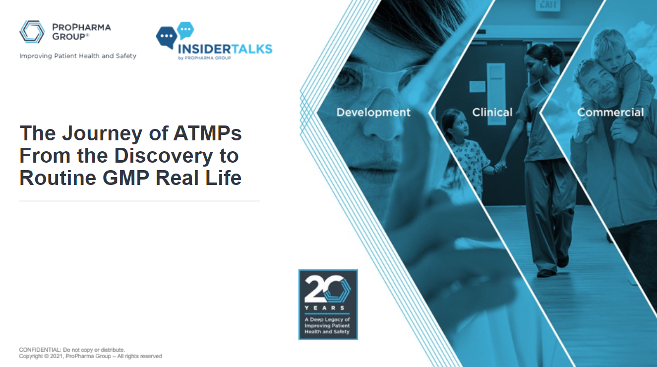 Insider Talks - The Journey of ATMPs From the Discovery to Routine GMP Real Life Image