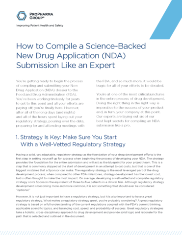 How to Compile a Science-Backed New Drug Application (NDA) Submission