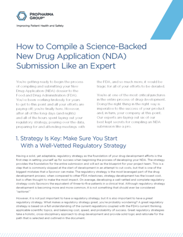 How to Compile a Science-Backed New Drug Application (NDA) Submission Image