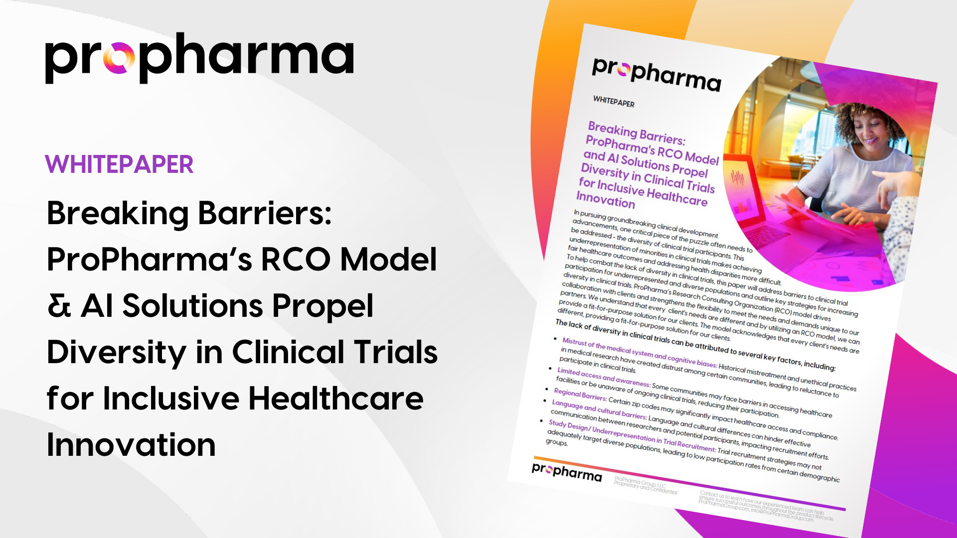 ProPharma's RCO & AI: Breaking Barriers in Clinical Trial Diversity