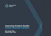 Improving Product Quality During Technical Transfers