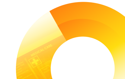 Medical information flywheel heading mobile logo.