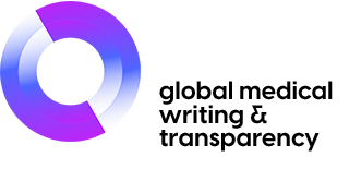Global medical writing and transparency floating navigation header