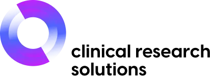 Clinical research solutions floating navigation logo