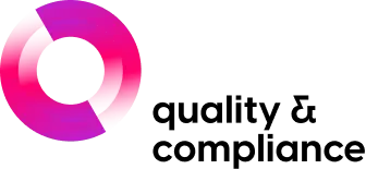 Quality and compliance floating nav logo.